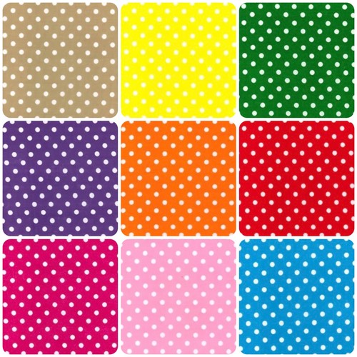 Poly cotton fabric polka - polka, dot
