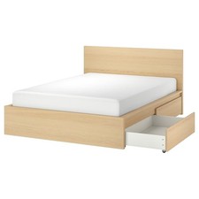 2 x Ikea Malm Bed Drawers Oak
