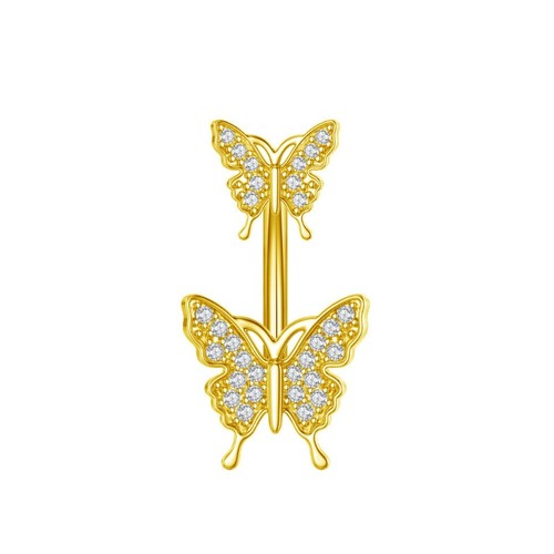 Butterfly flower zircon - butterfly, belly
