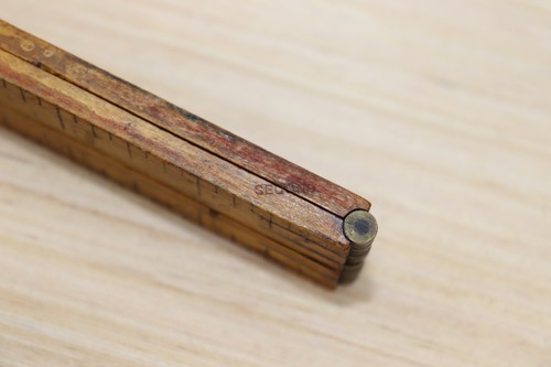 Antique folding wood - antique, ruler