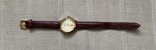 Rotary gold watch with - with, brown