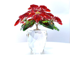 Spectacular Swarovski 2017 LARGE Poinsettia Christmas Flower 5291024