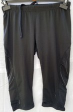 Womens CRIVIT SPORTS Active Sport Capris Stretchy GYM Size S 10-12 25"W Black