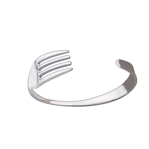 Stainless steel fork bracelet - fork,