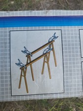 2 Pack of portable, Folding Metal Saw horse 100k max weight sawhorse stand