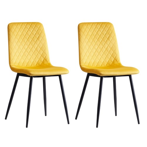 Set velvet dining chairs - velvet,