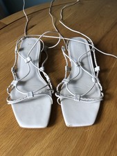 Women’s NEXT Forever Comfort Strappy Leather Sandals Cream Eur 40 UK Size 6.5