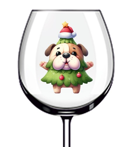12x colourful christmas dog - 12x,
