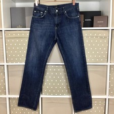 Hugo Boss Jeans Maine Size W34 L34 Blue Regular Straight Leg Pockets Zip Fly 