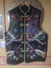 Genuine Chinese Embroidered Waistcoat Jacket Size Large  44" Chest. Unworn.