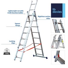 TB Davies Combination Ladder - 4Way Multi-Purpose Extension Step Ladder