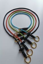 STRONG SLIP DOG  COLLAR HAND MADE, BRASS RINGS,CLIMBING CORD,STOPPER