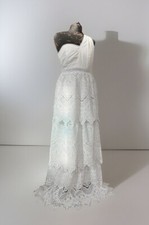 Brand New Boho One Shoulder Lace Wedding Dress Size 10