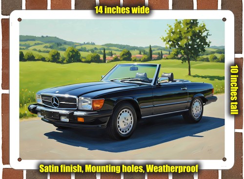 Metal sign 1988 mercedes - sign,