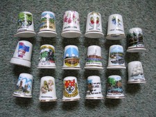 Collectable Mainly English Bone China Thimbles x 17 Job Lot Collection