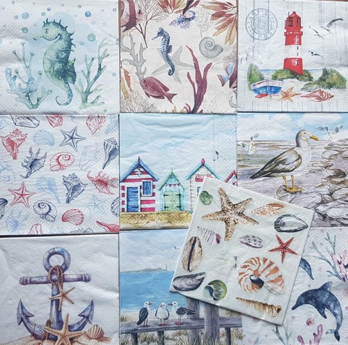 Seaside napkins 10 - napkins,