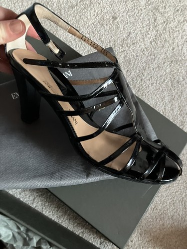Emporio armani black patent - black,
