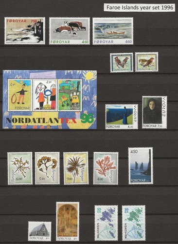Faroe islands 1996 year - faroe, set