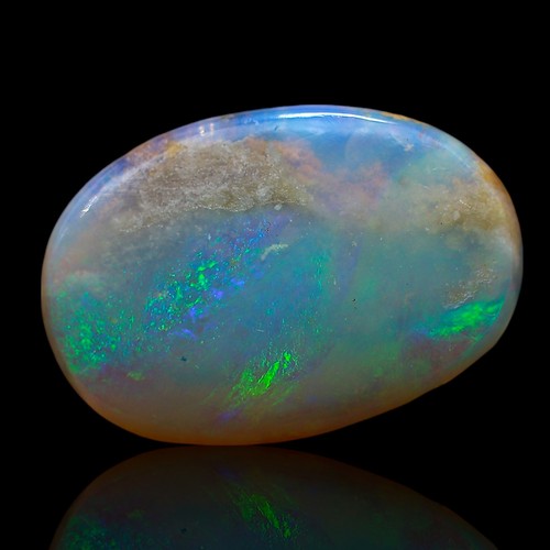Natural oval fire opal - natural,