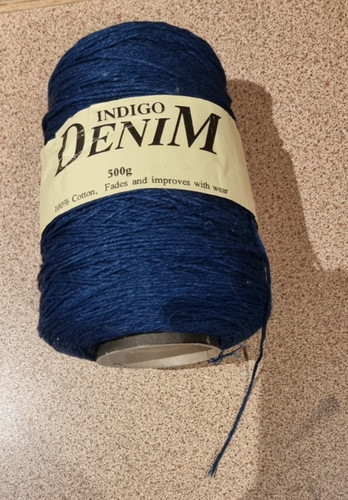 Vintage indigo yarn - co, 500gm