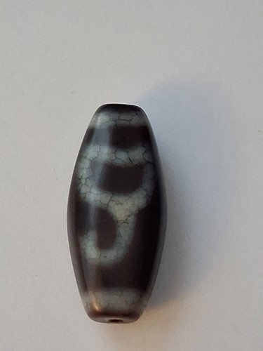 Tibetan dzi bead etched - -,