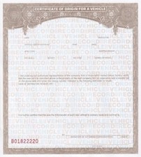 10 BLANK Certificate of Origin
