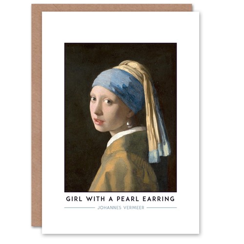 Johannes vermeer art card girl - art,