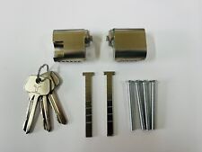 Scandinavian Oval Cylinder Keyed Alike Pair With 3 Keys
