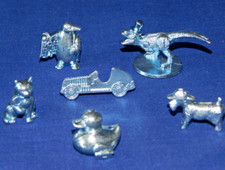 Monopoly Decoder Silver Metal Tokens Spares Movers Pieces - Please Choose:-