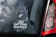 Old German Shepherd Dog Sticker, Car Window Sticker, Dog Sign Pet Owner Gift V01