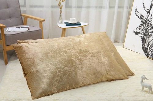 Large crushed velvet cushion - crushed,