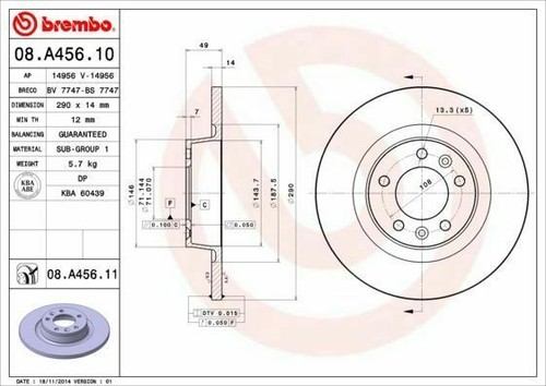 Pair brake discs brembo - pair,
