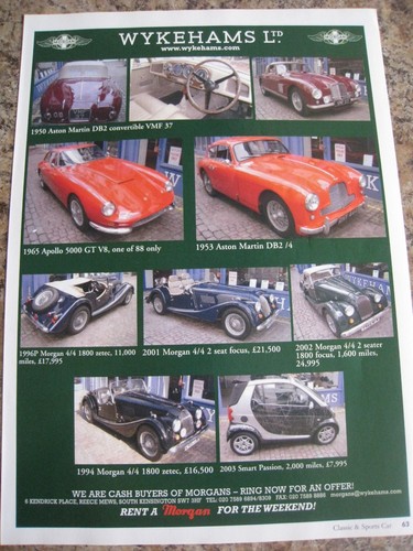 Wykehams ltd car stock - ltd, list