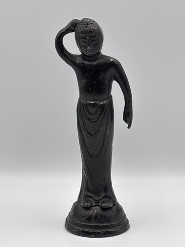 Small bronze buddha statue - bronze,