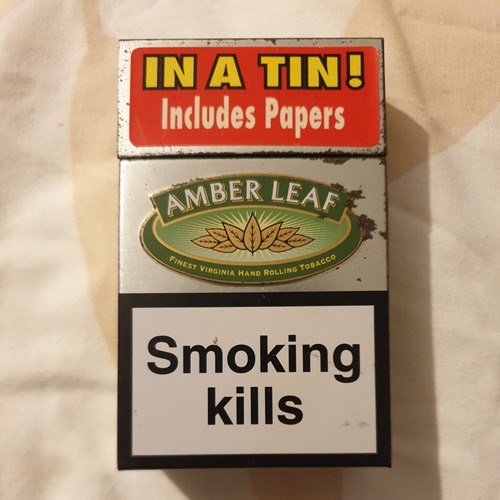 Amber leaf metal cigarette - amber,
