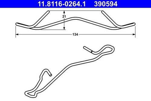 Brake caliper spring - spring, for