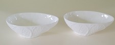 Coalport Countryware Avocado Dishes x 2  White Bone China  Excellent