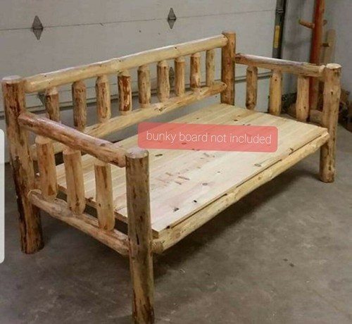 Rustic log daybed ready - rustic, to