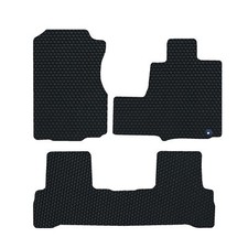 Honda CRV 2006 onwards Tailored Black Car Floor Mats Rubber Set 2 Holes