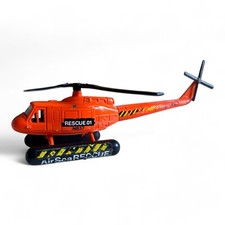 Corgi 924 Bell 205 Air Sea Rescue Helicopter Orange Working Rotor Vtg Die Cast