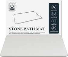 Absorbent Stone Bath Mat - 60x39 cm Diatomaceous Earth Shower Mat-Auction