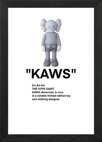 Kaws framed wall art - framed,