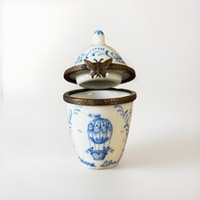 Antique Porcelain Box Hot Hair