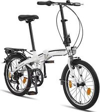 Folding Bike Licorne Bike CONSERES Premium 20 inches, 6 gears, Dutch bike, White