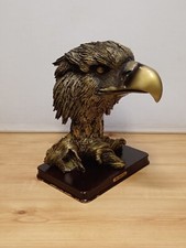 Vintage Large Bronze Style Resin American Bald Eagle Bust Statue Sculpture