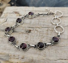Garnet Bracelet 925 Sterling