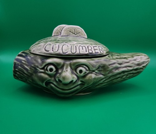 Vintage cucumber pot - vintage, lid