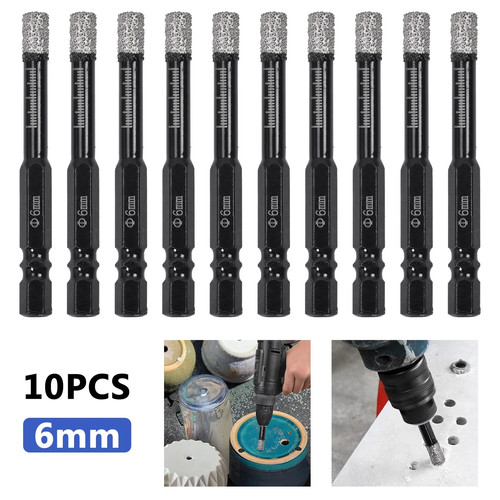 10pcs diamond tipped dry - 10pcs, drill