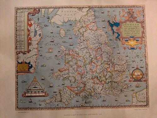 Saxton map england and - saxton's,