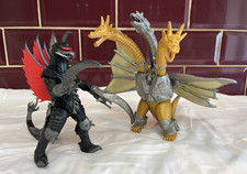 PLAYMATES GIGAN & MECA KING GHIDORAH ACTION FIGURES FROM GODZILLA MOVIE BANDAI